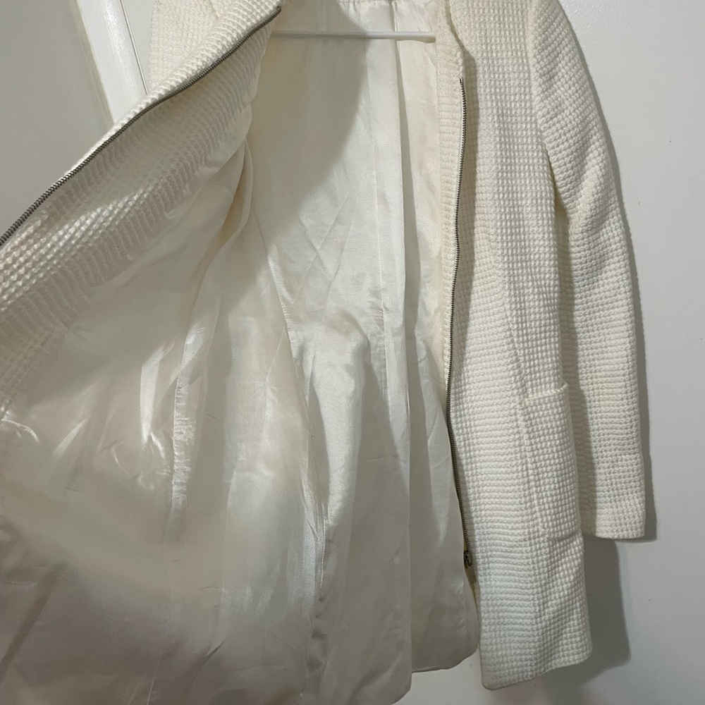 Zara Basic Collection Full Zip Cream Long Sleeve … - image 8